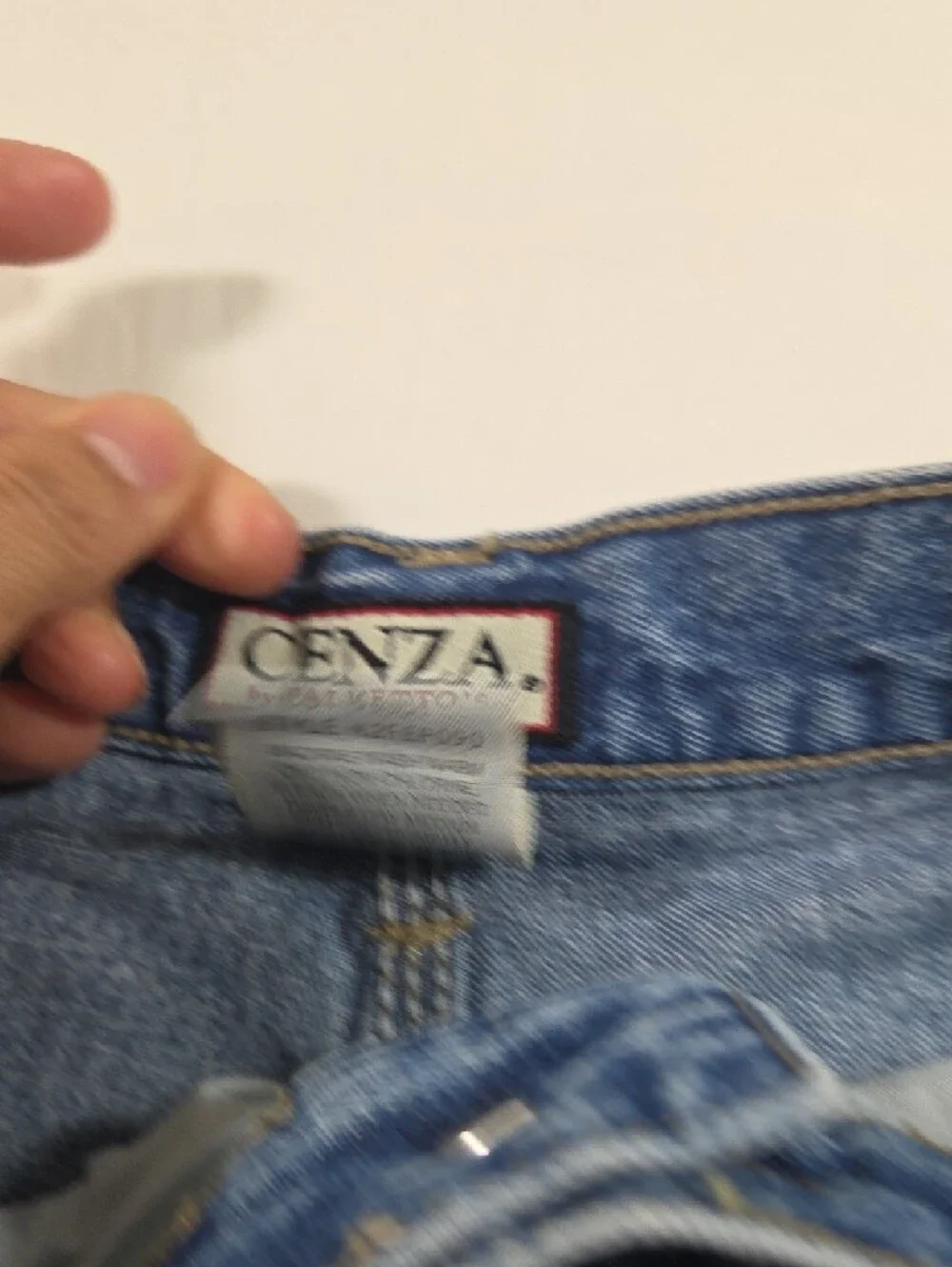 CENZA by Palmetto's Relaxed High-Waist Denim Bermudas Shorts Cotton Vintage 12 - Picture 9 of 10